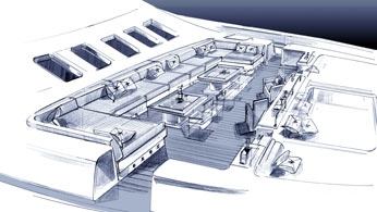 Mangusta 205 Open Motor Yacht by Overmarine - Foredeck Rendering