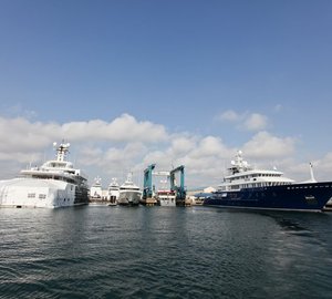 Motor yacht Polar Star and Yacht TV refinished at Rybovich Superyacht Marina