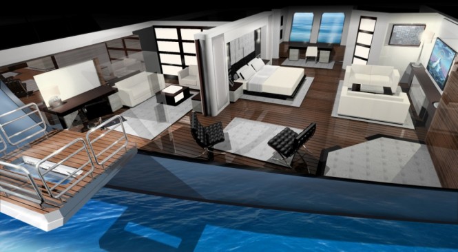 Ruea 75m Motor Yacht Master Suite – A Design Unlimited and BMT Nigel Gee Superyacht Design Ruea 75m Motor Yacht Master Suite – A Design Unlimited and BMT Nigel Gee Superyacht Design