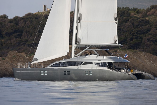 Luxury Yacht Cartouche - A Blue Coast 95 Catamaran - Photo Credit Gilles Martin-Raget 
