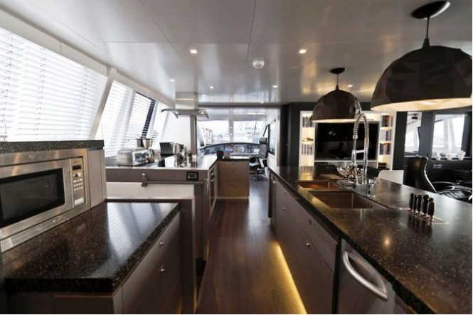 Sailing Yacht Cartouche Interior - A Blue Coast 95 Catamaran - Photo Credit Gilles Martin-Raget