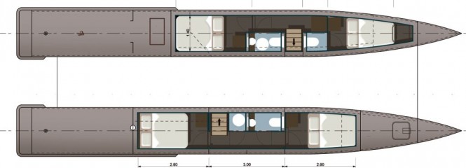 58’ trawler catamaran design by Stirling Design International and Alu Marine shipyard