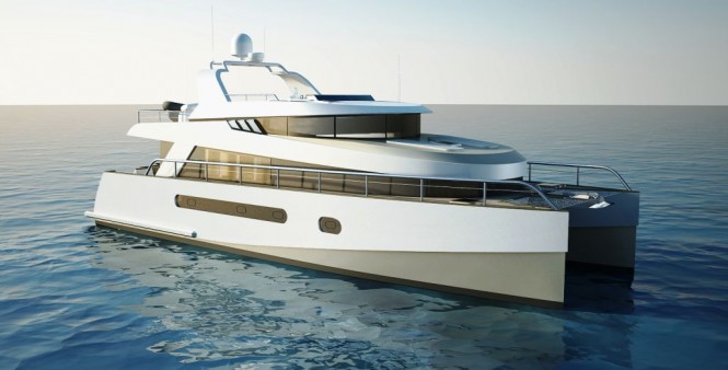 The new 58’ trawler catamaran design by Stirling Design International and Alu Marine shipyard
