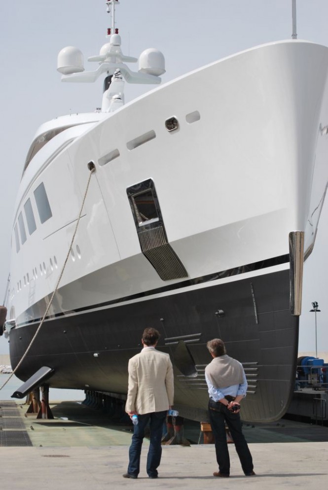 65 metre Benetti yacht Nataly at her Launch (ex FB252) 65 metre Benetti yacht Nataly at her Launch (ex FB252)