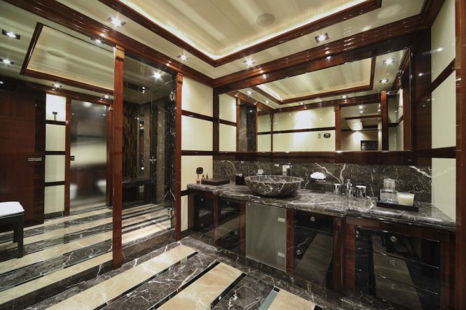 72 metre Yacht Azteca - Stunning Owner's Bathroom