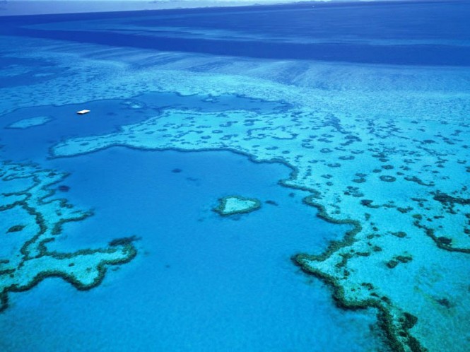 Aerial view of Heart Reef Aerial view of Heart Reef