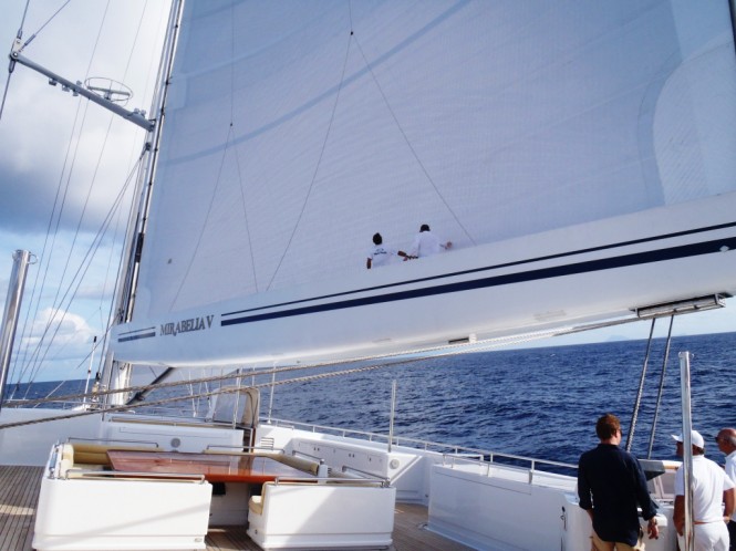 Biggest sail battens ever made delivered to Mirabella V