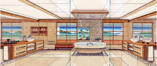 François Zuretti Designed yacht Sofia Interior