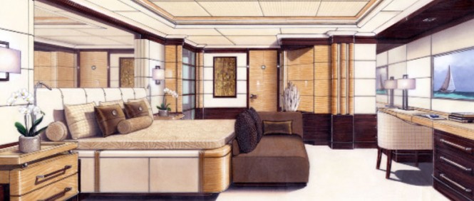 Interior design of Benetti yacht Sofia FB248 - by François Zuretti Design