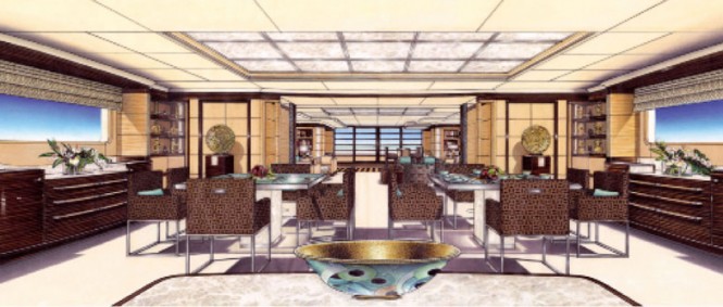 Interior design of the Benetti yacht Sofia FB248 - by François Zuretti Design