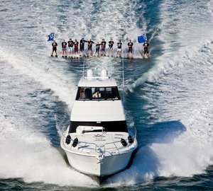 Riviera’s 61 Series II Flybridge motor yacht launched and delivered with 12 water skiers in tow