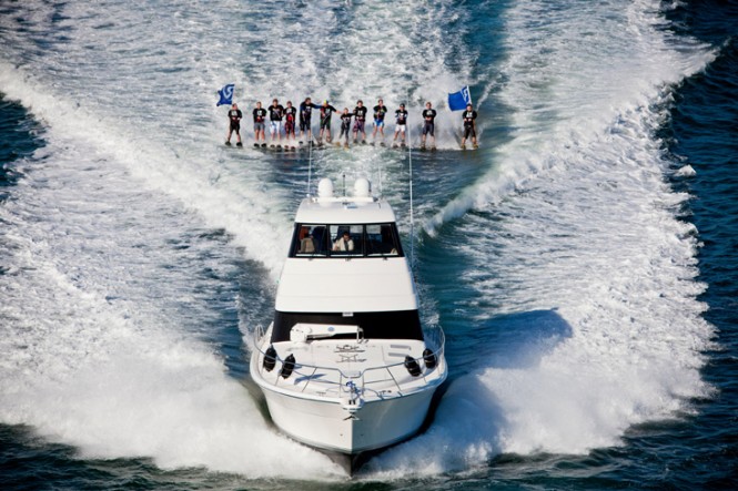 Riviera’s 61 Series II Flybridge motor yacht launched and delivered with 12 water skiers in tow