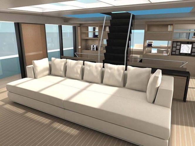 Salon of Sailing Yacht Wally 50 – A 50m superyacht by Wally 