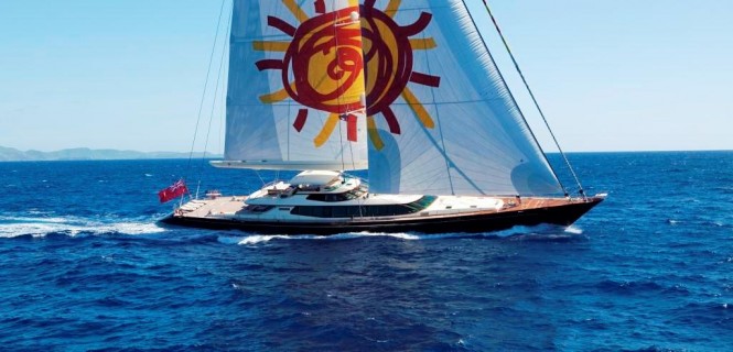 Superyacht TIARA under sail