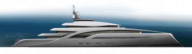 TC 90 m Yacht Concept Profile - Image courtesy of Tony Castro