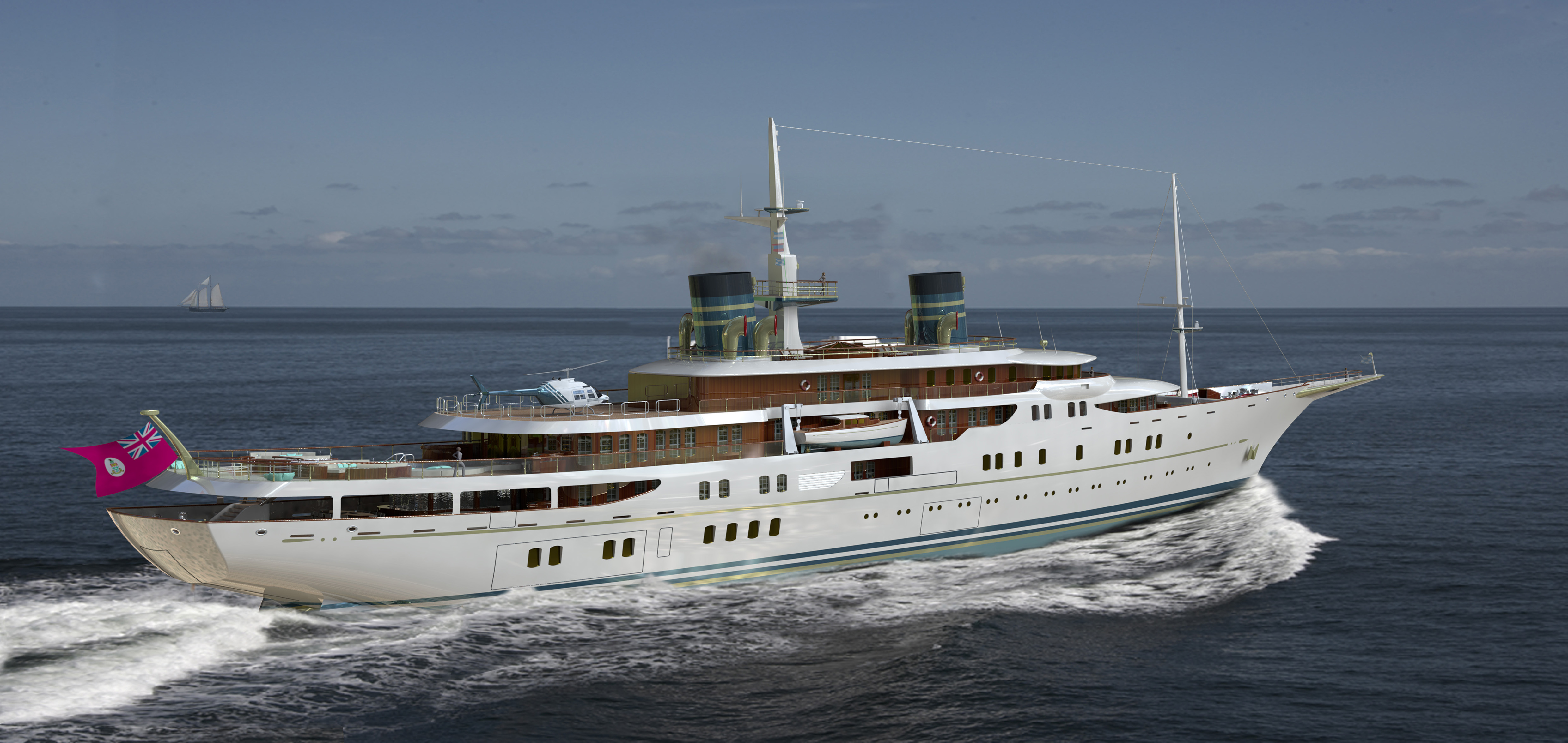 The 111m Vintage Motor Yacht by Blohm + Voss rendering ...