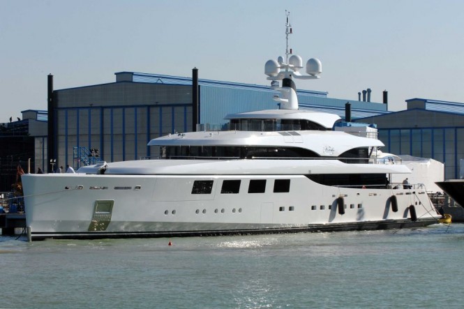 The 65 m Benetti Superyacht Nataly just after her Launch in Italy The 65 m Benetti Superyacht Nataly just after her Launch in Italy
