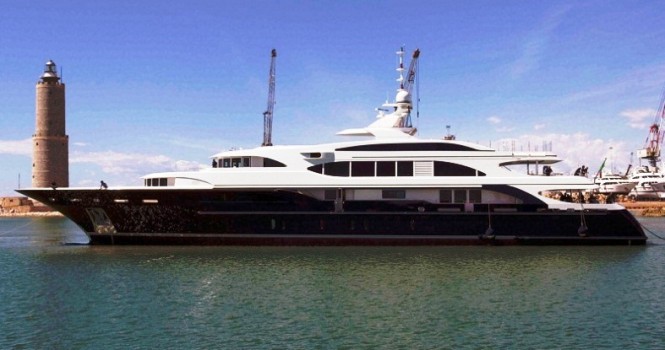 The Benetti Yacht Lyana ex Sofia FB248 at her launch in Italy 2011