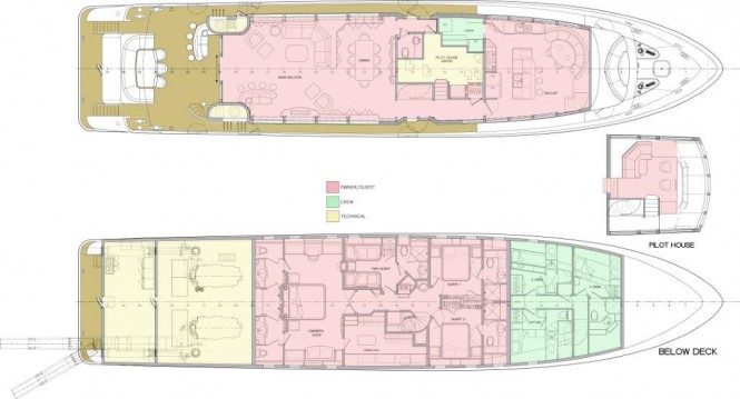 Trinity Yachts 120' Raised Pilothouse Motoryacht General Arrangements Trinity Yachts 120' Raised Pilothouse Motoryacht General Arrangements