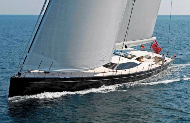 Vitters SuperYacht Lady B sailing to windward - Images by Rick Tomlinson