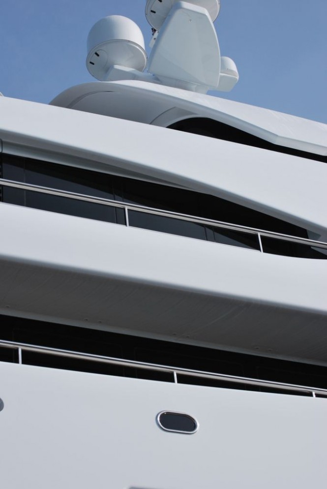 Yacht Nataly exterior design detail - By Redman Whiteley Dixon Yacht Nataly exterior design detail - By Redman Whiteley Dixon