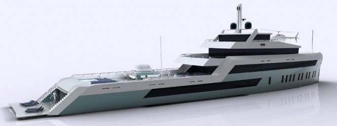 60 metre Open Water explorer type luxury motor yacht design