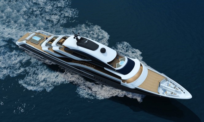 90m Superyacht DP009 by Oceanco - designed by Luiz De Basto from above