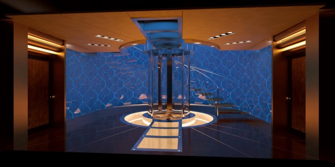 Adriel Design - Oceanco Yacht Lumen - Stair Cabin-Deck Foyer