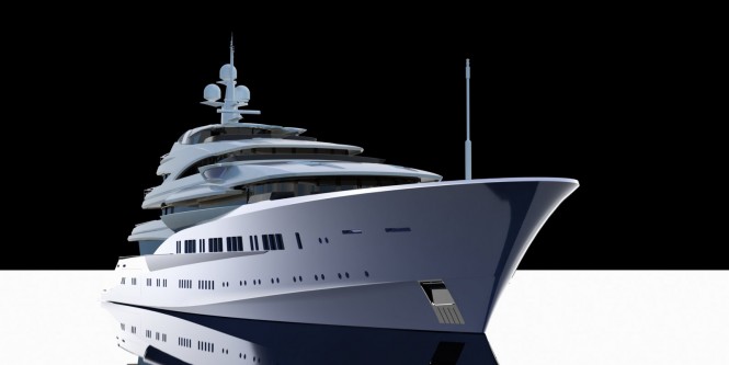 Adriel Design - Project Lumen Yacht by oceAnco - 90m -Bow straight on