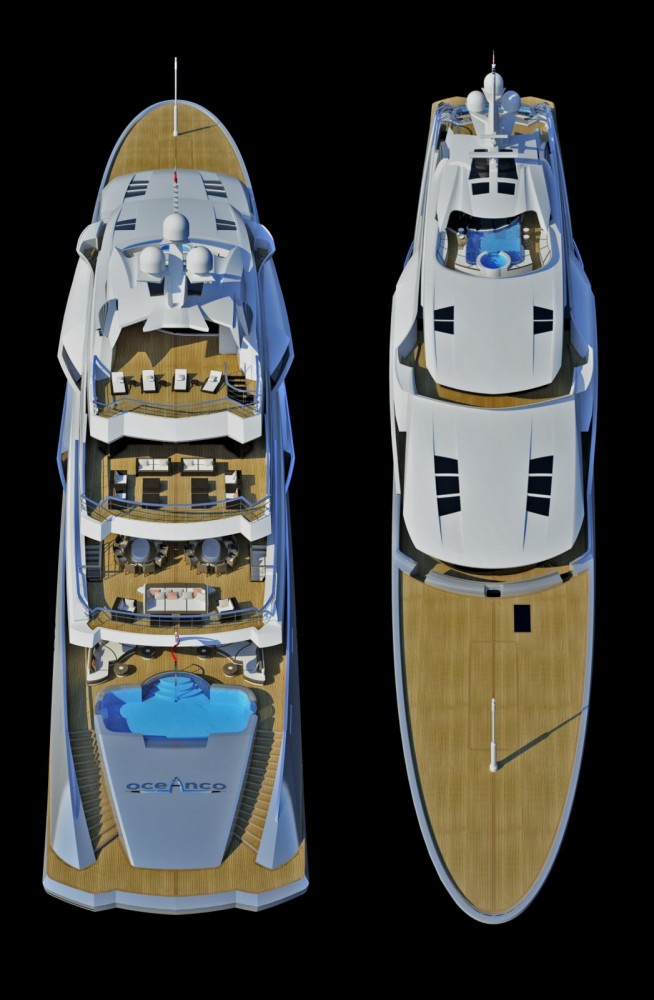 Adriel Design for oceAnco 90 m Yacht Project Lumen - sternfore-aft