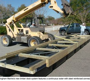 New timber dock system by Bellingham Marine