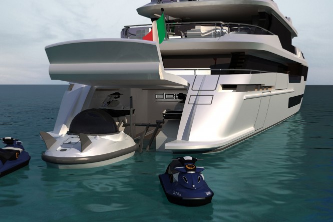 Deep 51 Yacht Project and her water toys - Image courtesy of Mondo Marine