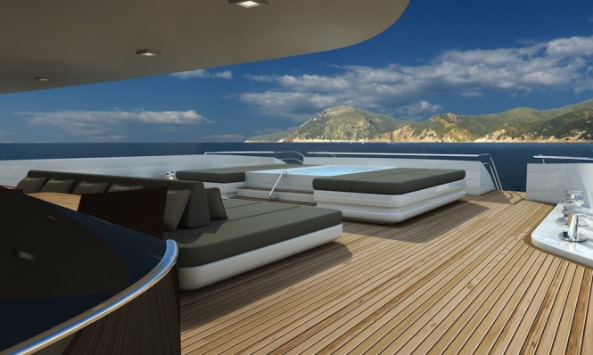 Exterior of the DP009 Yacht Project built by Oceanco to a Luiz De Basto Design