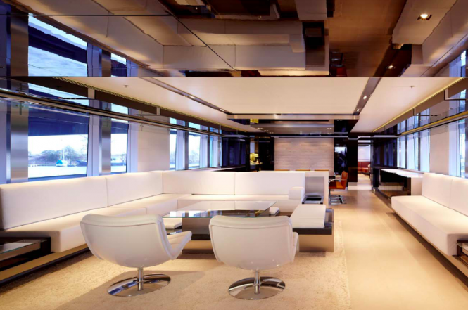 Heesen Yacht SKY - Main Saloon Lounge Area