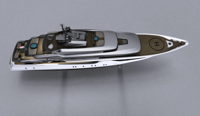 ICON 73 MILANO yacht by Hot Lab Design from above
