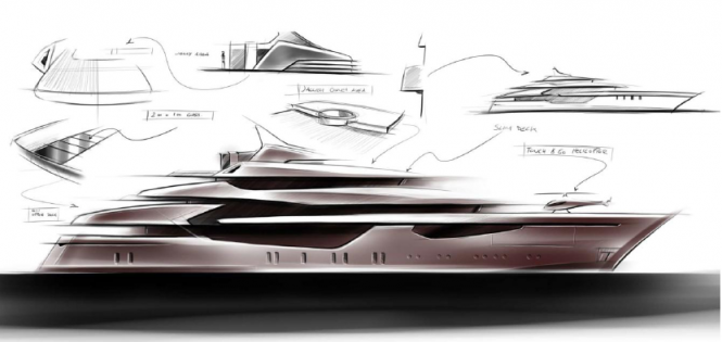 Icon 73 Milano Yacht by Hot Lab Design - Original Sketch