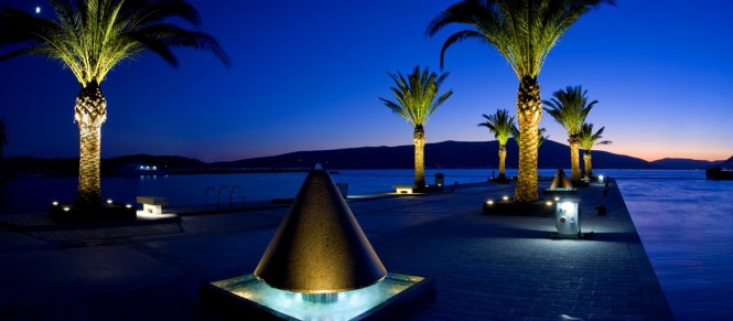 Jetty 2 at dusk at Porto Montenegro