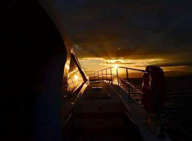 SUNREEF 70 POWER motor yacht DAMRAK II in the Norwegian Fjords