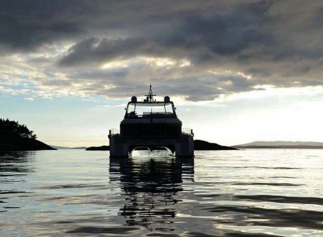 Maiden Voyage in the Norwegian Fjords for SUNREEF 70 POWER Charter yacht DAMRAK II