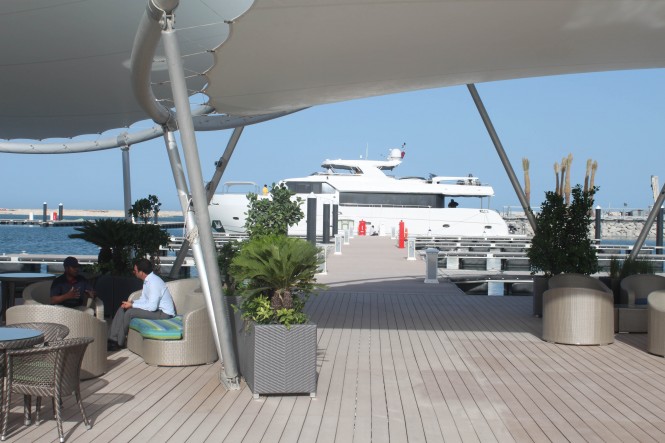 Motor Yacht Lulwa berthing at Lusail Marina - Mourjan Marinas IGY