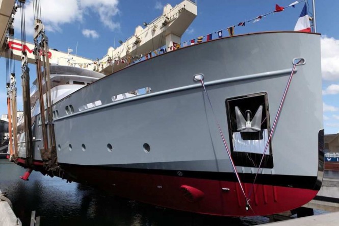 OCEA Commuter 155 named motor yacht 'ELISABET' at her launch in 2011 June