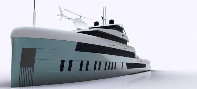 Open water 60 metre explorer luxury motor yacht - by Motion Code Blue Design