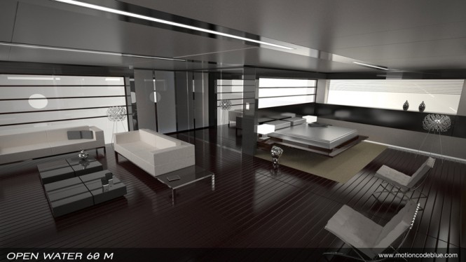 Open water 60m explorer yacht by motion code blue - Owner Suite