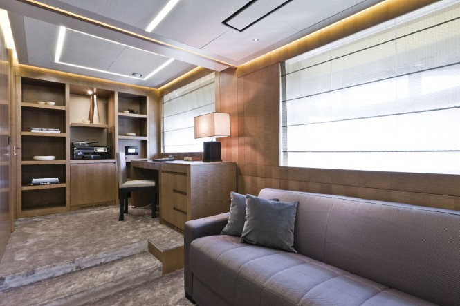 Pershing 108 superyacht lower deck