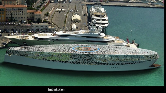 Rendering of the mega yacht design Voronoi by Hyun-Seok Kim Rendering of the mega yacht design Voronoi by Hyun-Seok Kim