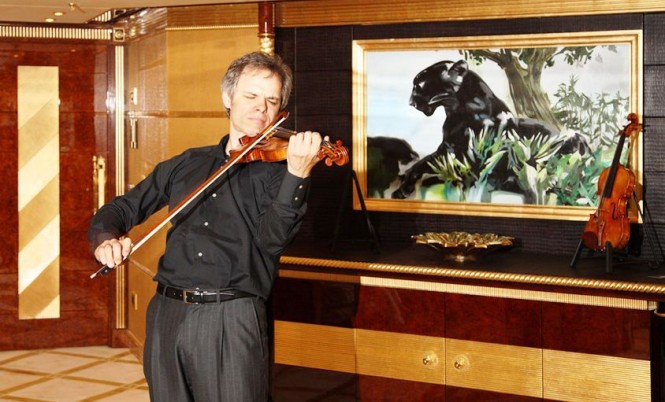 Stradivarius concert on board 62m Benetti superyacht Bistango