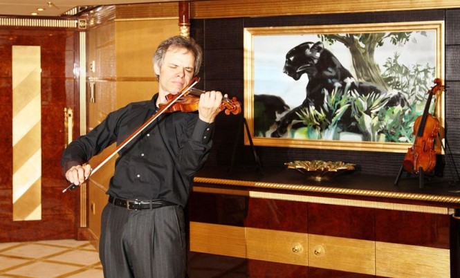 Stradivarius concert on board 62m Benetti superyacht Bistango Stradivarius concert on board 62m Benetti superyacht Bistango