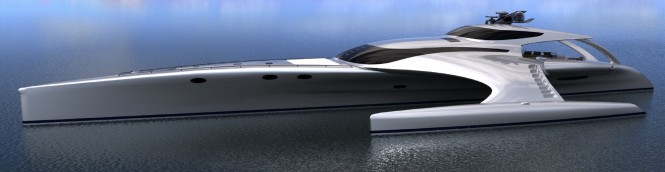 Superyacht Adastra a 42.5m Power Trimaran - Designed by John Shuttleworth Yacht Design