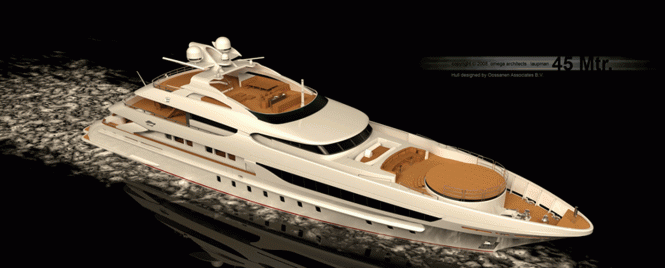 Superyacht Zentric under construction at Heesen - Design by Omega Architects