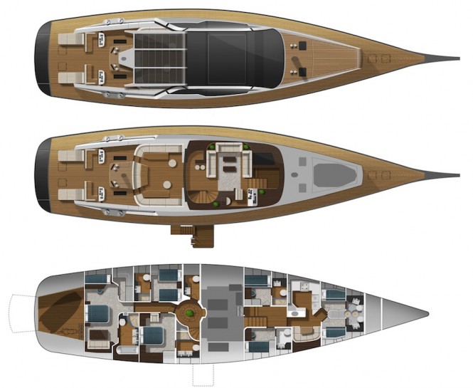35m Tony Castro ketch rendering